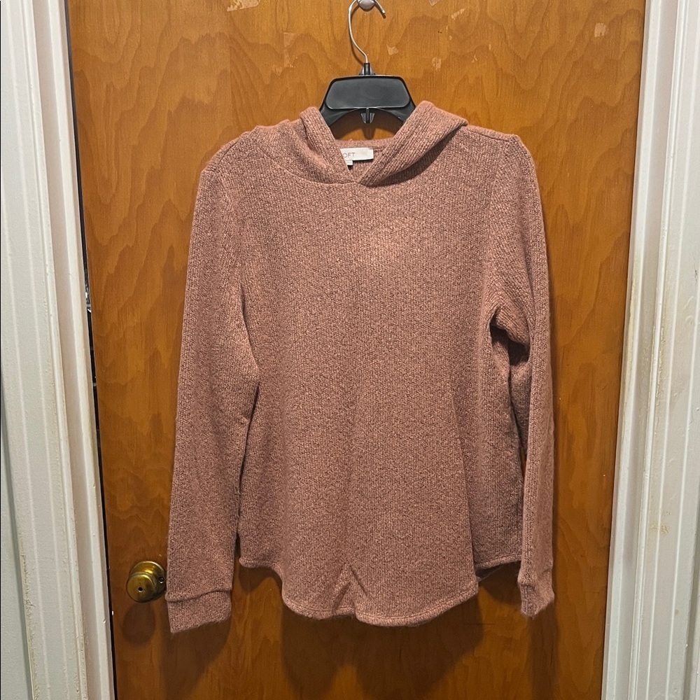 LOFT Women's Dusty Pink Cowl Neck Sweater